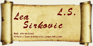 Lea Sirković vizit kartica